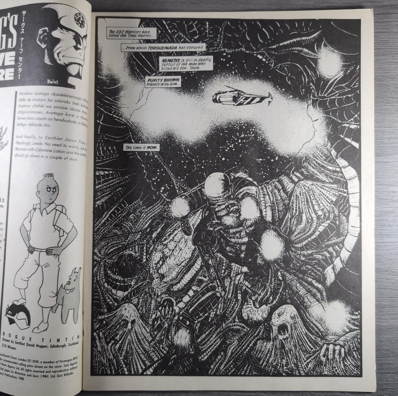 2000AD Prog 586 Featuring Judge Dredd 6th August 1988 Vintage Comic
