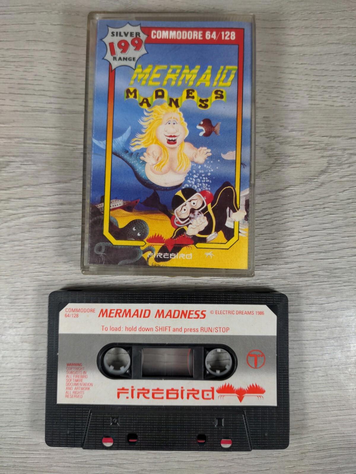 Mermaid Madness Commodore 64 C64 Game Cassette Tested & Working