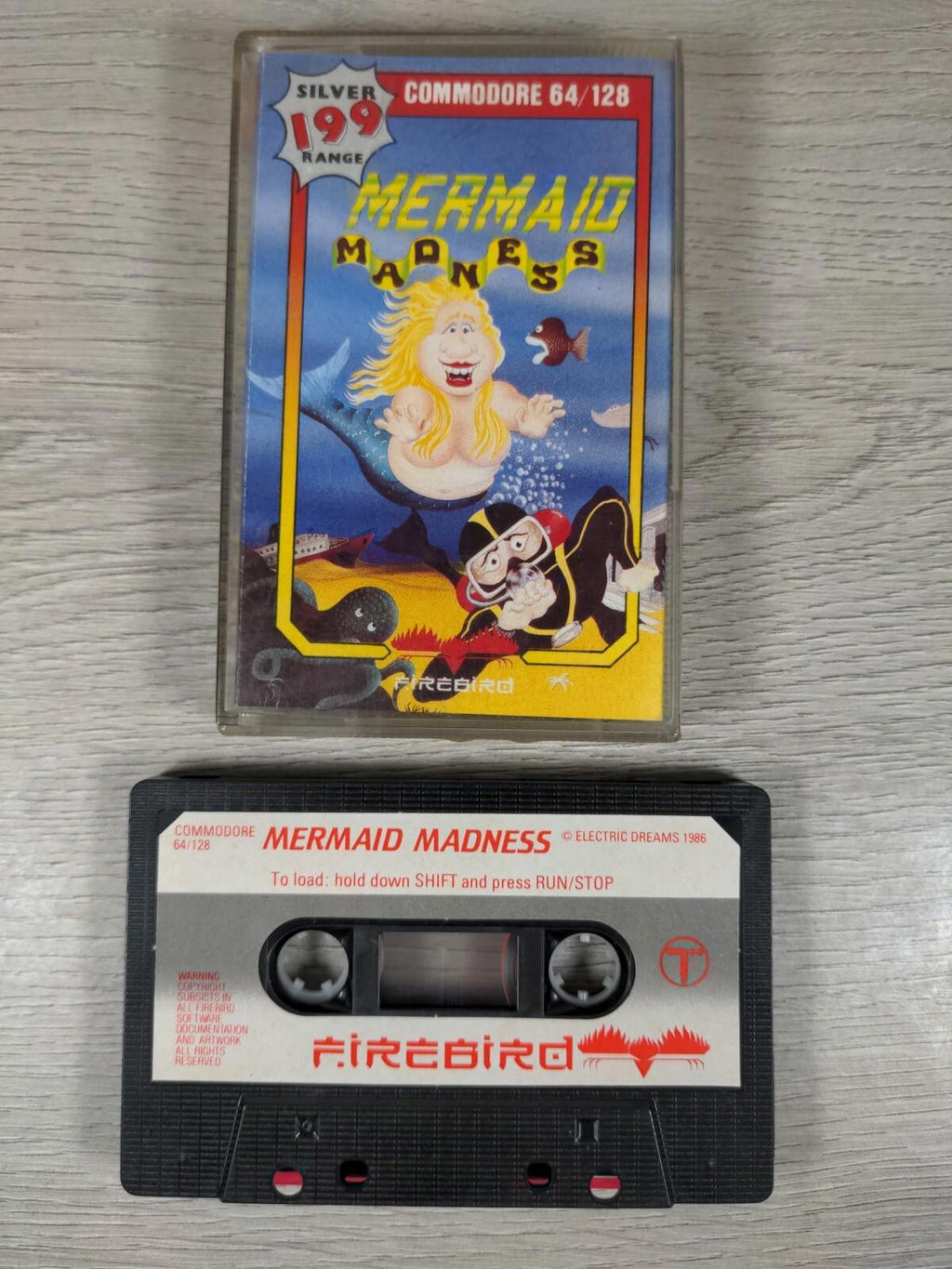 Mermaid Madness Commodore 64 C64 Game Cassette Tested & Working