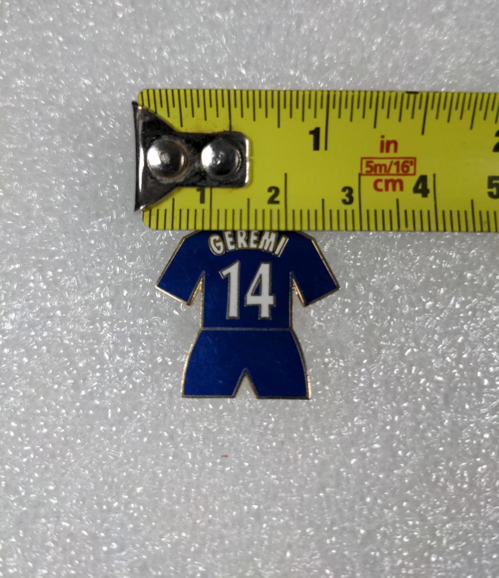 Chelsea Football Club Geremi No14 Shirt Enamel Pin Badge - Retrorama UK