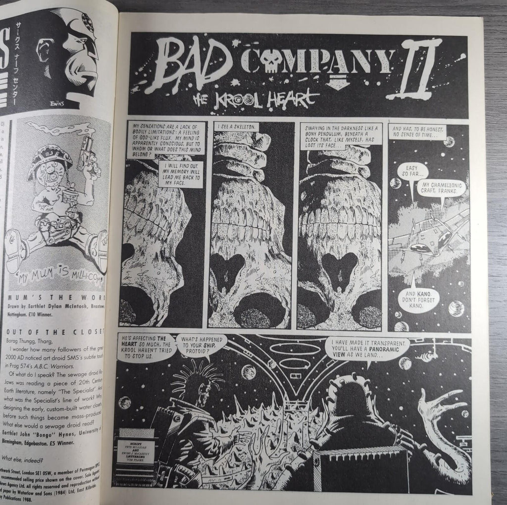2000AD Prog 580 Featuring Judge Dredd 25th June 1988 Vintage Comic
