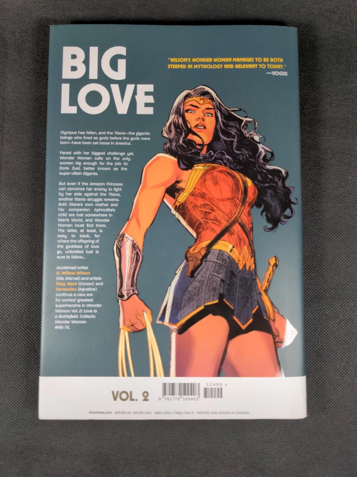 Wonder Woman Love is a Battlefield Vol. 2 Hardcover First Edition Graphic Novel - Retrorama UK