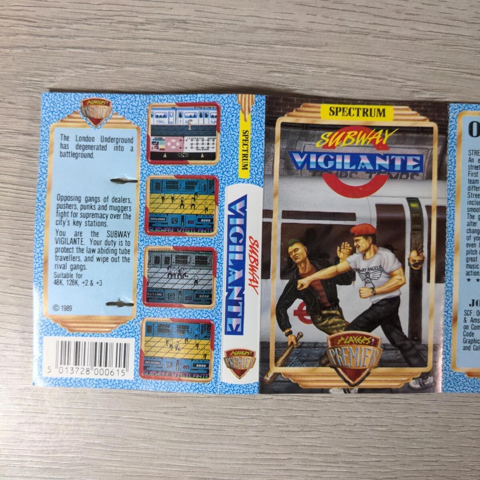 Subway Vigilante ZX Spectrum 48K 128K Video Game Cassette Tested & Working