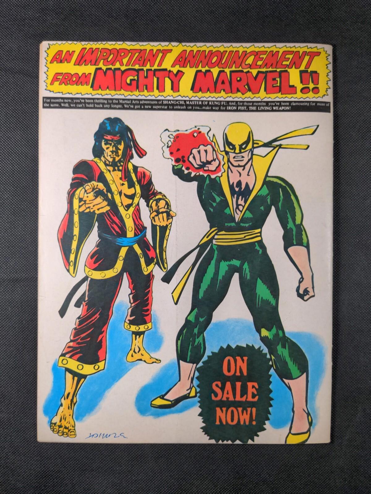 Mighty World of Marvel Issue No 102 September 1974 Marvel UK Vintage Comic