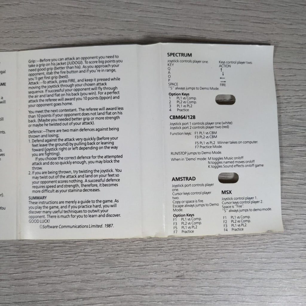 Judo Uchi Matta ZX Spectrum 48K 128K Game Cassette Tested & Working