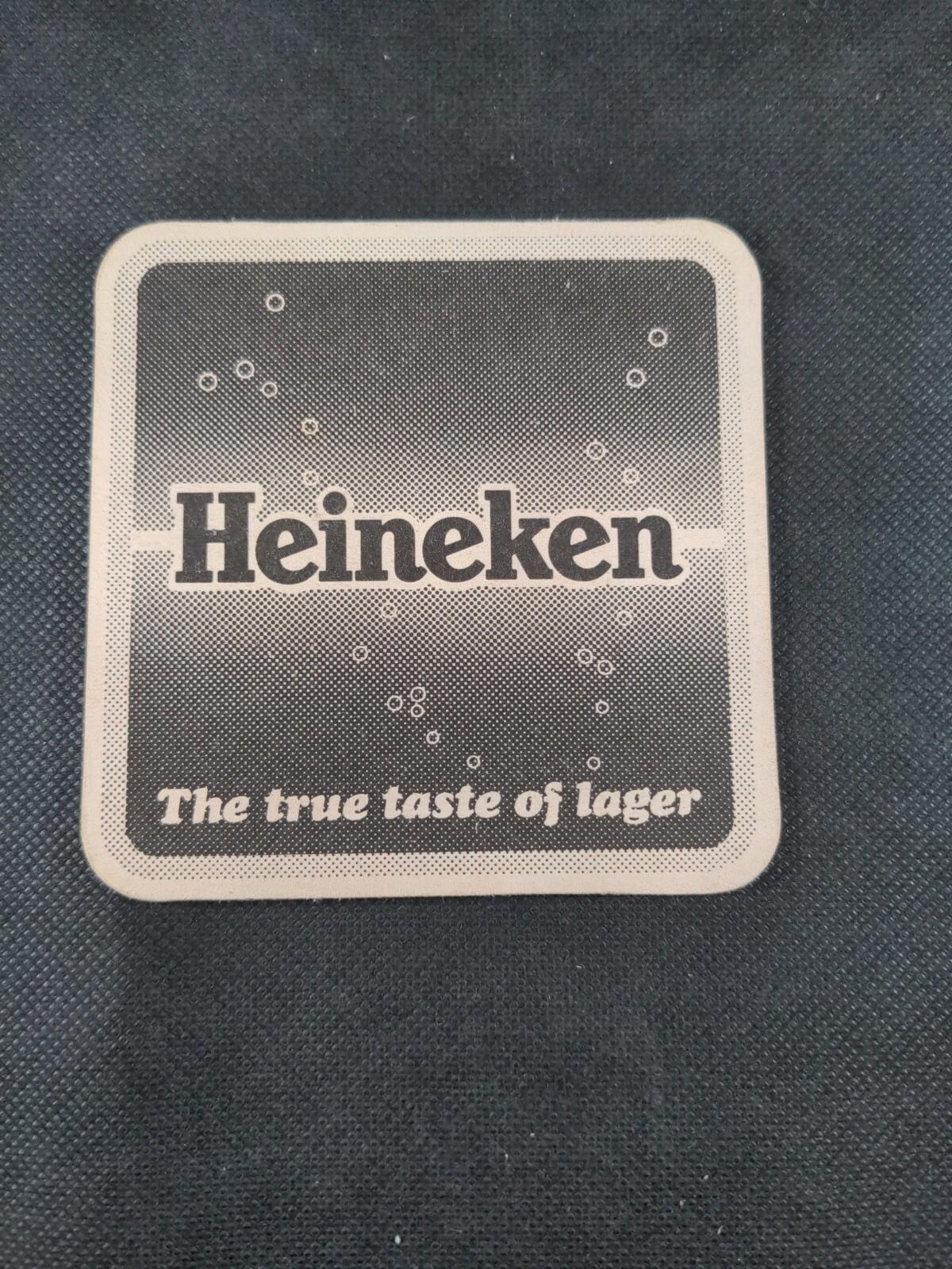 4 Vintage Beer Mats Heineken Larger - Retrorama UK