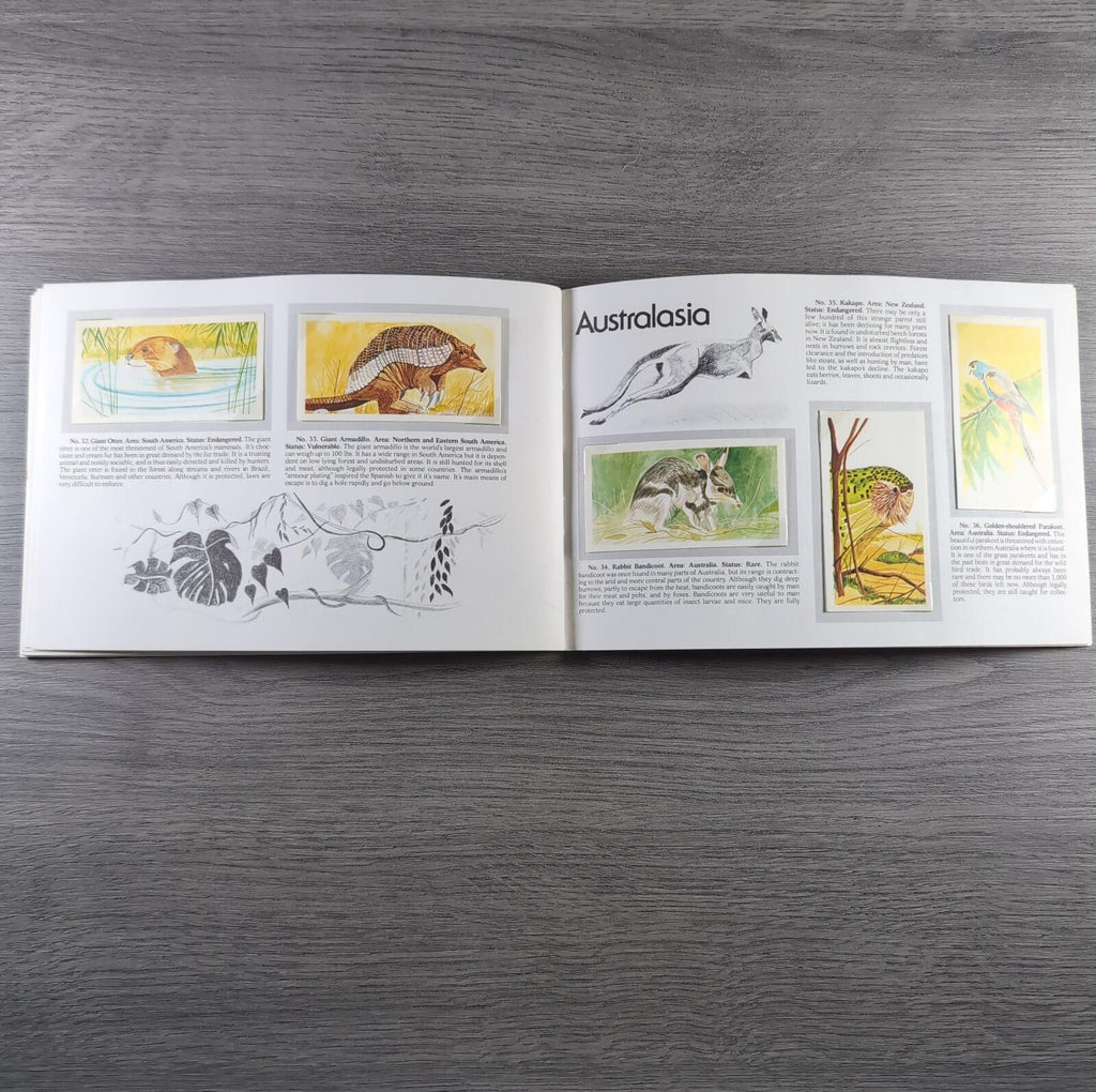Brooke Bond Tea Picture Cards Album Vanishing Wildlife Complete Set