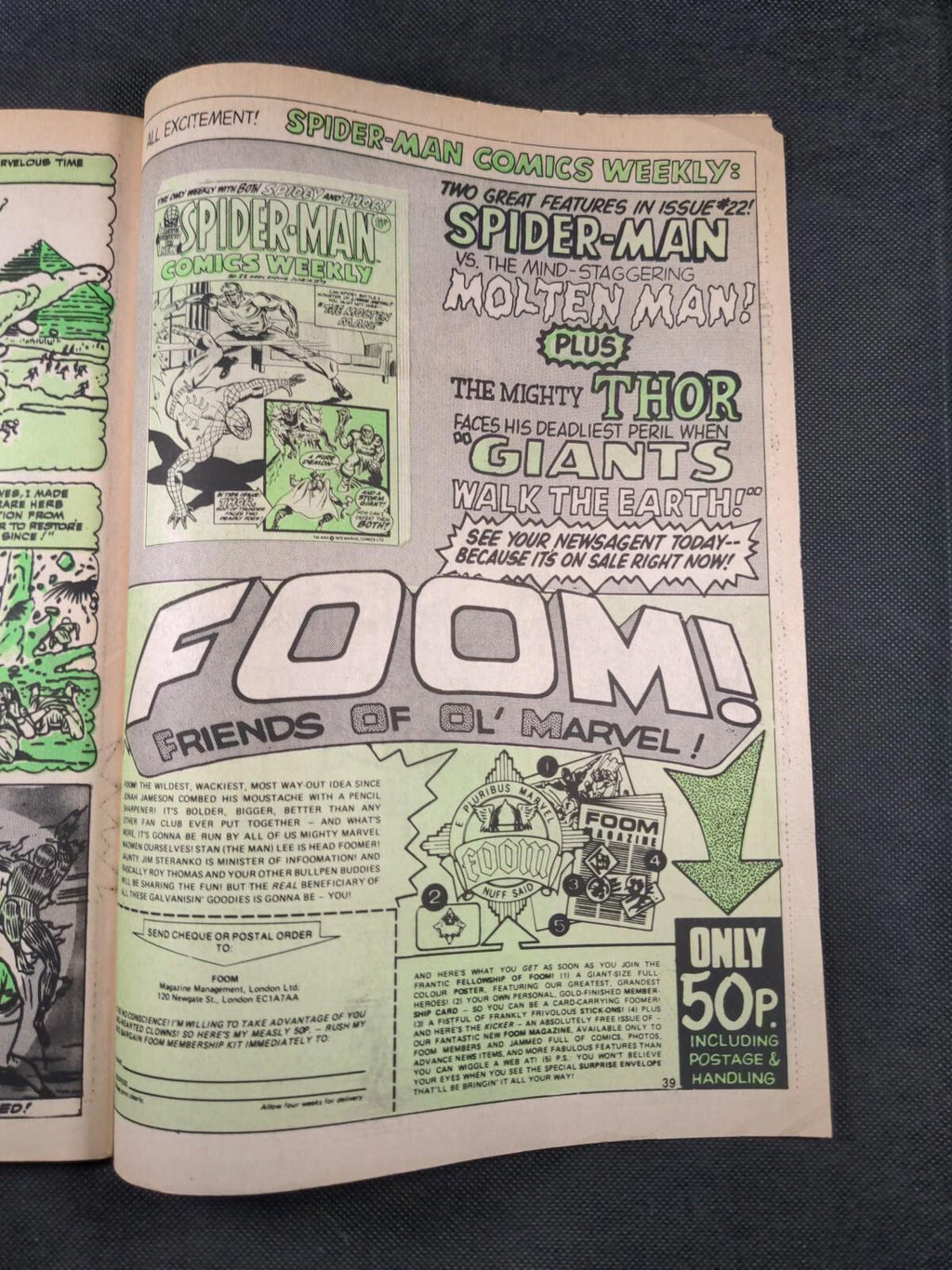 Mighty World of Marvel Issue No 41 July 1973 Vintage Marvel UK Comic - Retrorama UK