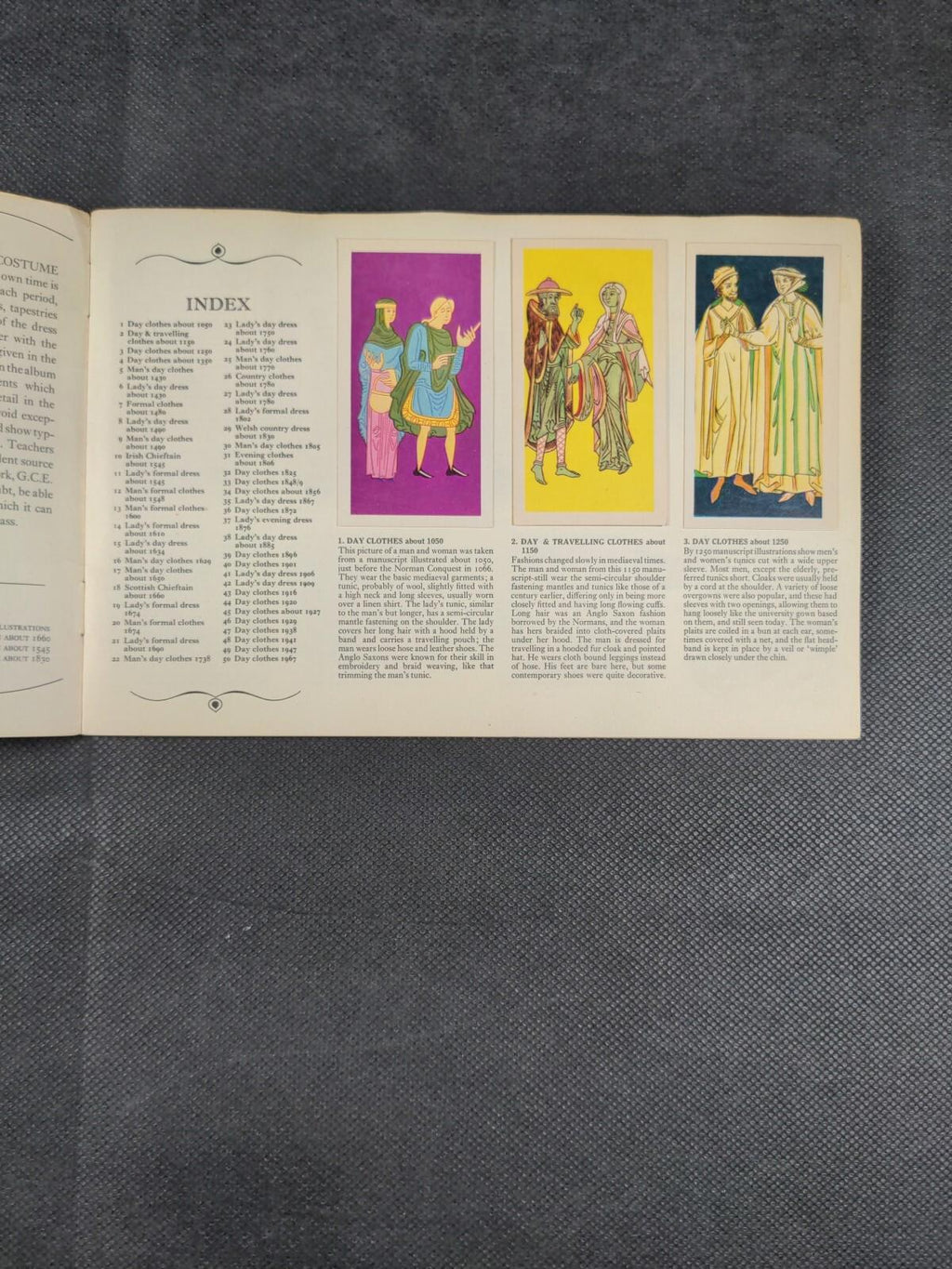 Brooke Bond Tea British Costume Picture Card Album Complete Set