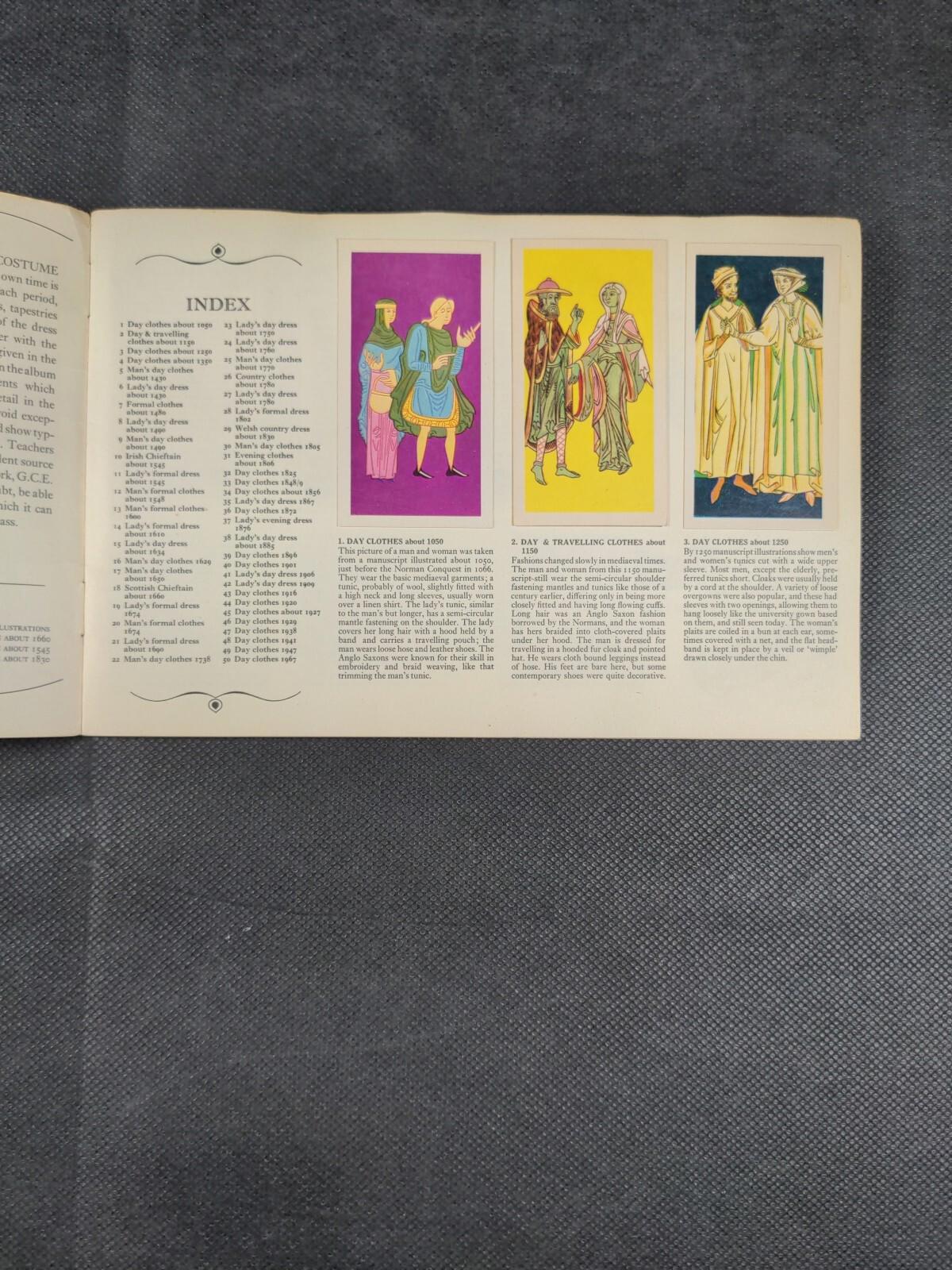 Brooke Bond Tea British Costume Picture Card Album Complete Set