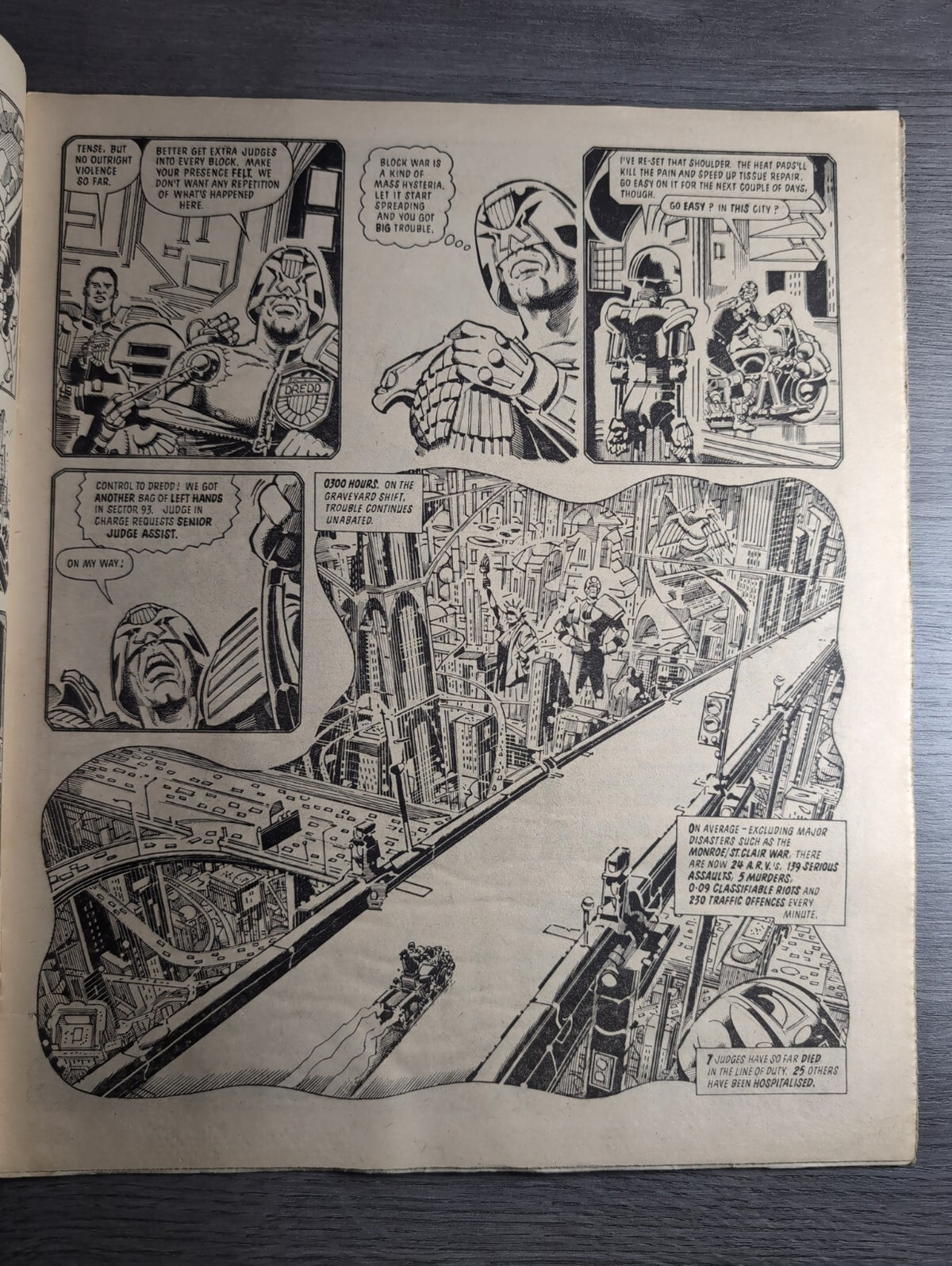 2000AD Prog 340 Featuring Judge Dredd Comic 29th Oct 1983 Vintage Retro Comic