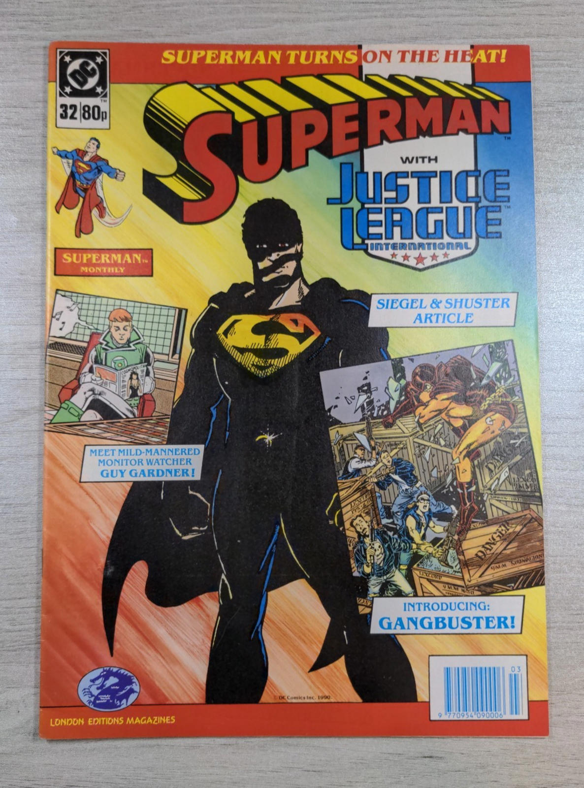 DC Comics Superman With Justice League Issue No 32 1990 Vintage Comic - Retrorama UK