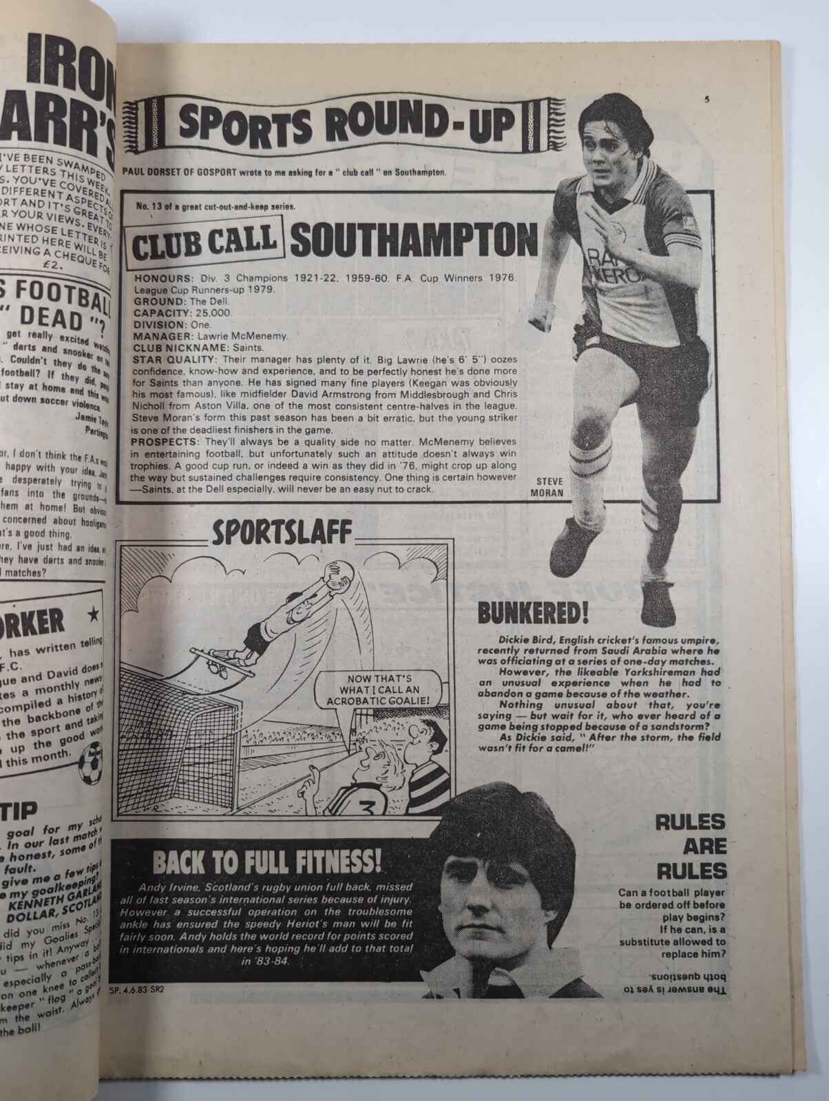 Spike Comic Issue No. 20 June 4th 1983 D.C Thomson Vintage Retro Comic