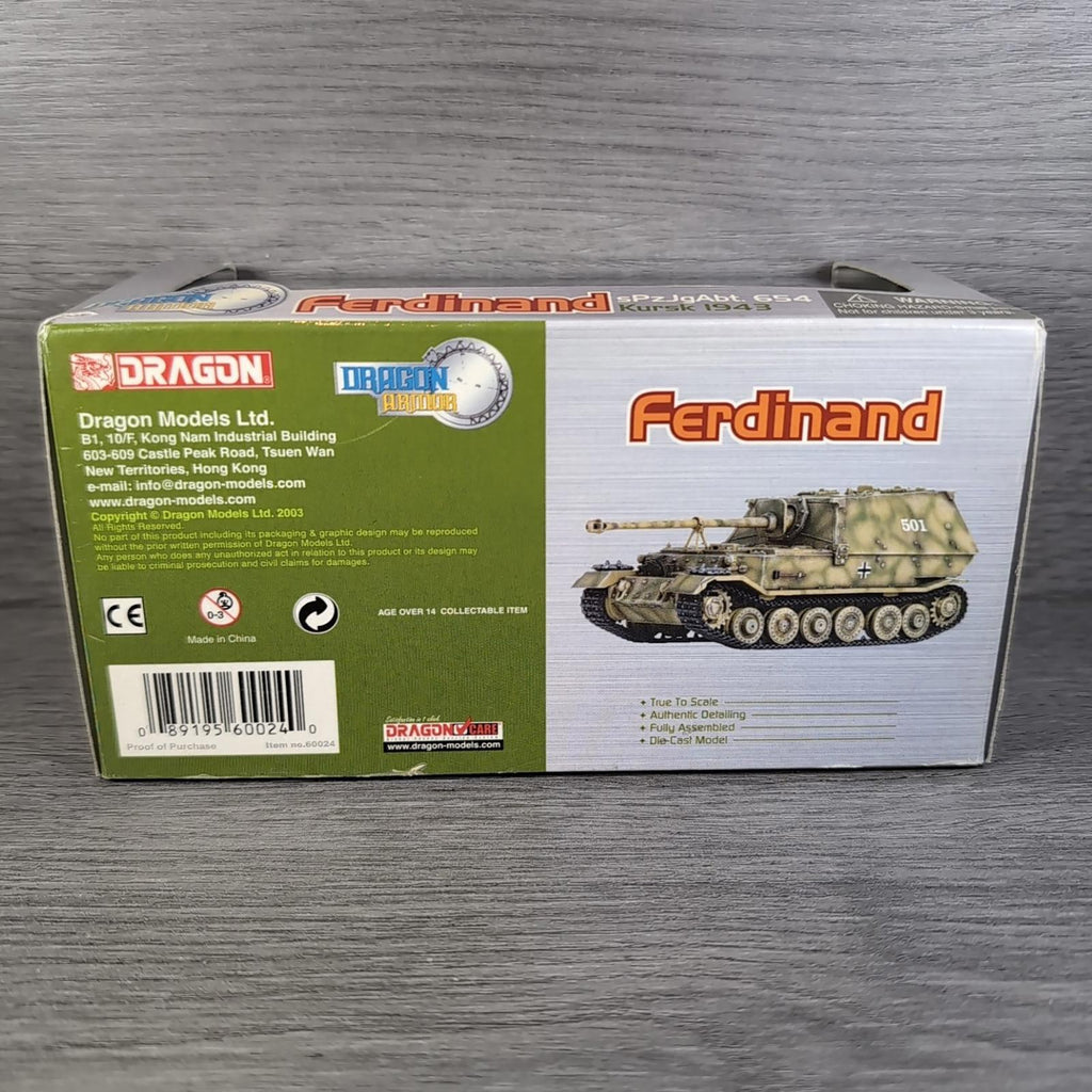 Dragon Armor Ferdinand sPzJgAbt.654 Kursk 1943 1:72 Scale Model