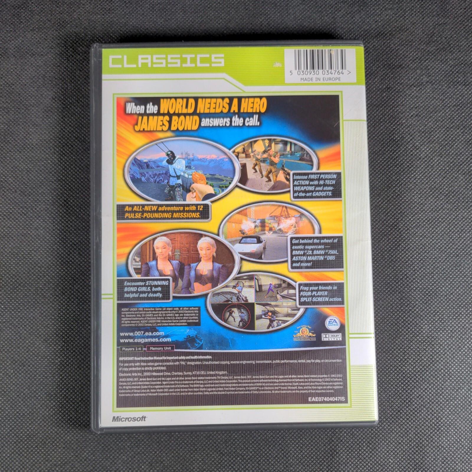 James Bond: Agent Under Fire Original Xbox Age 15+ PAL Region