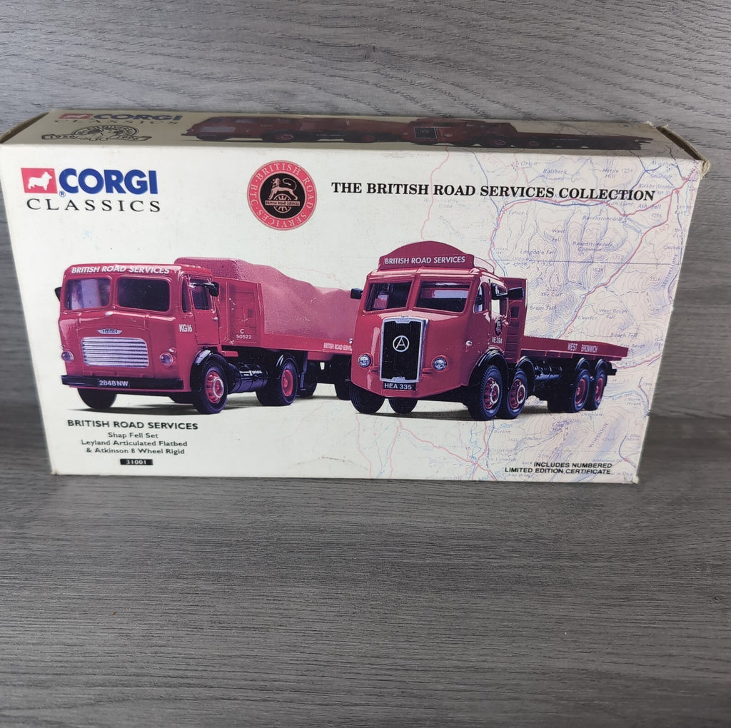 Corgi 31001 BRS Shap Fell Set Leyland Articulated Flatbed Atkinson 8 Wheel Rigid