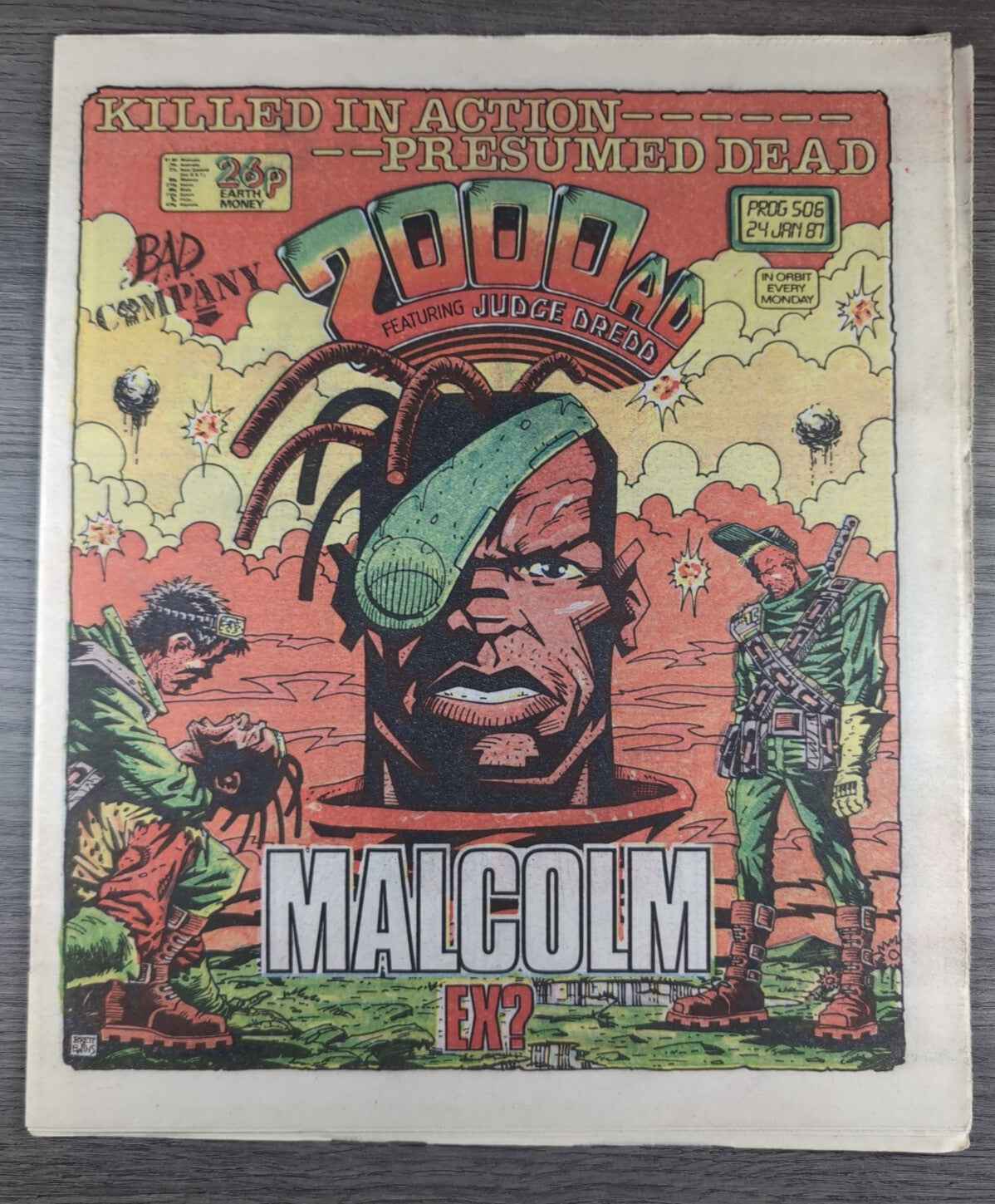 2000AD Prog 506 Featuring Judge Dread Comic 24th Jan 1987 Vintage Retro Comic