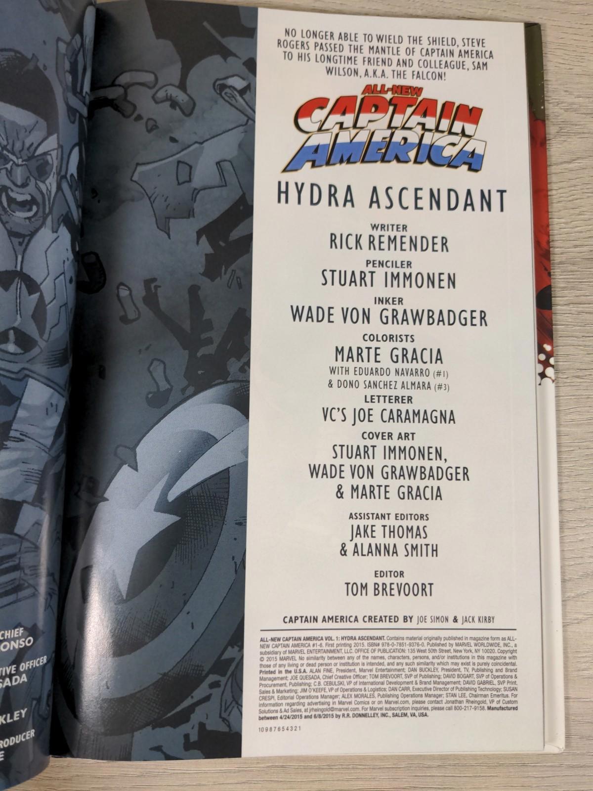 Marvel Comics: All New Captain America Vol 1 Hydra Ascendant Hardcover Book