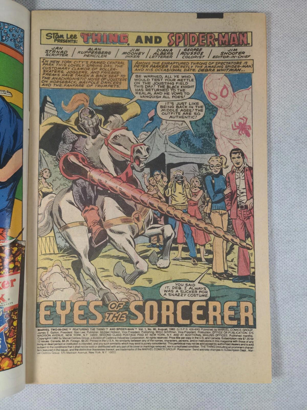 Marvel Comics Two-In-One The Thing And Spider-Man #90 August 1982