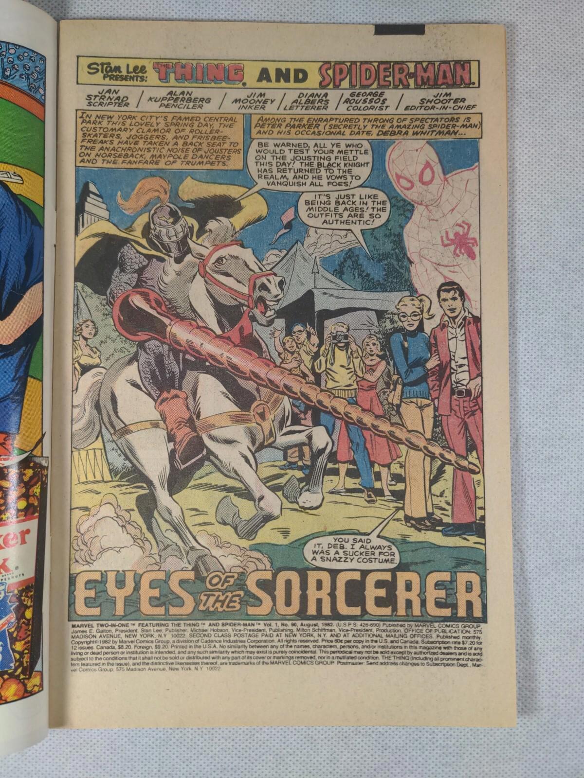 Marvel Comics Two-In-One The Thing And Spider-Man #90 August 1982