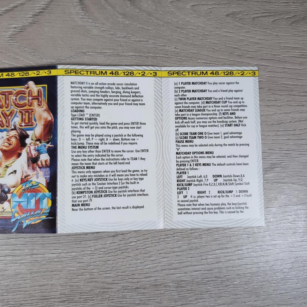 Match Day II ZX Spectrum 48/128K Game Cassette Hit Squad Tested & Working - Retrorama UK
