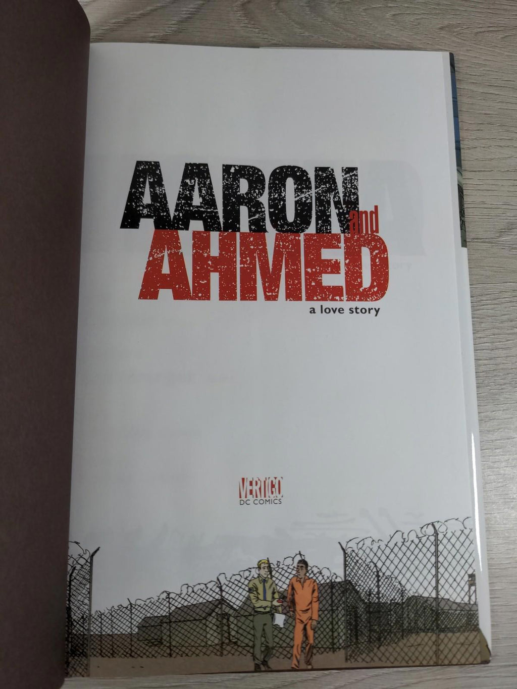 Vertigo Comics Aaron And Ahmed by Jay Cantor  Hardcover Graphic Novel 2011