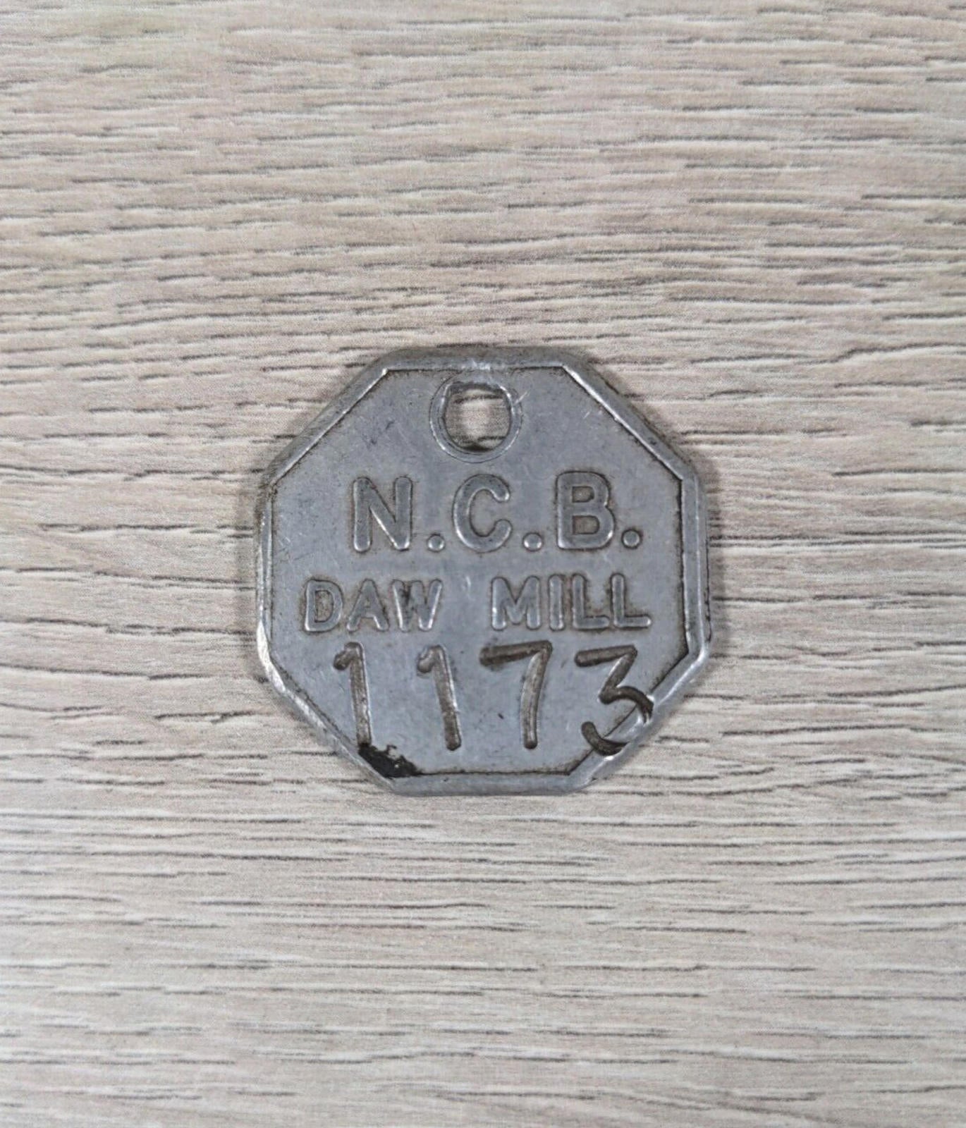NCB Daw Mill No 1173 Miners Pit Check Token Tally