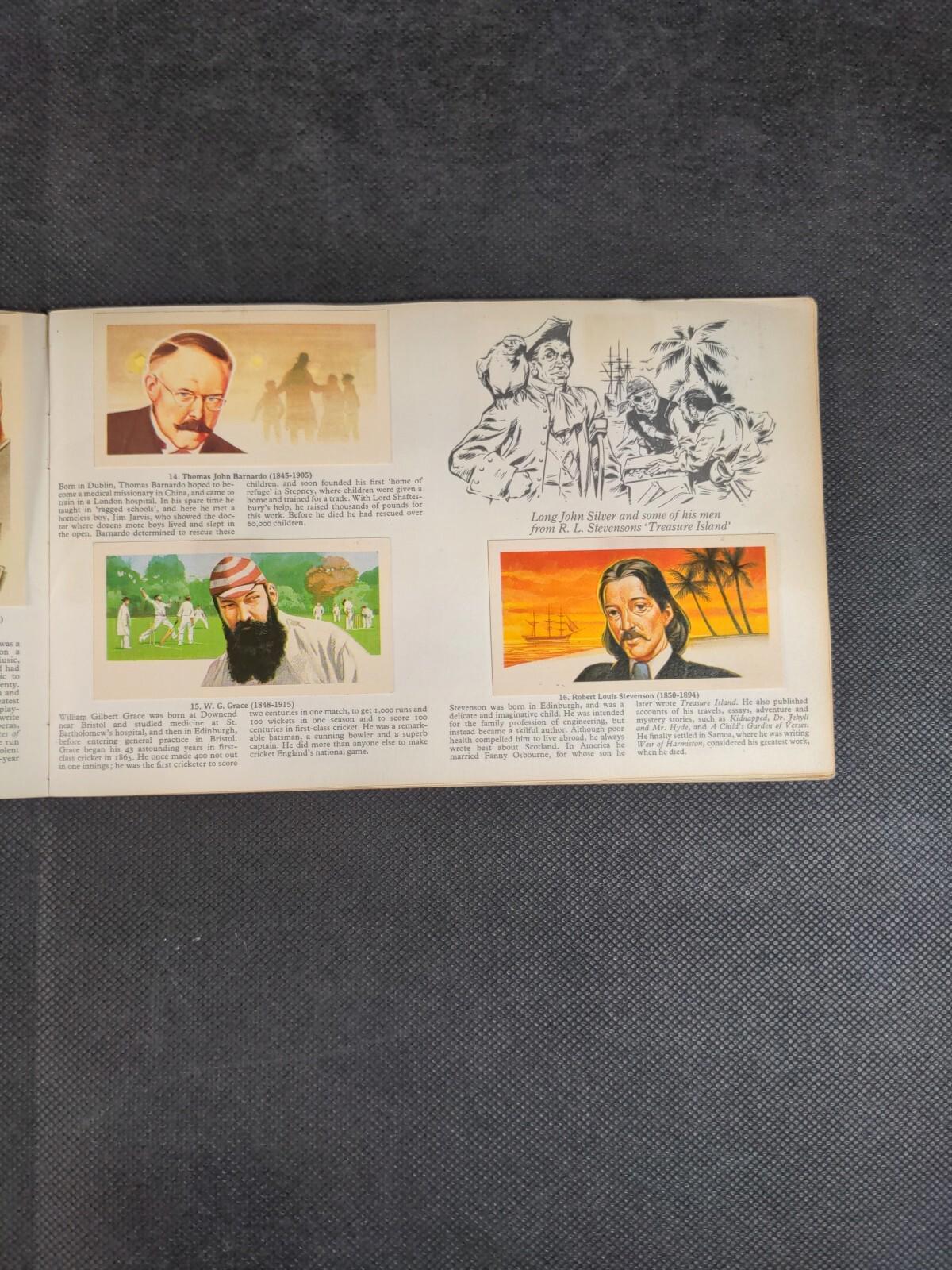 Brooke Bond Tea Famous People 1869-1969 Picture Card Album Complete Set