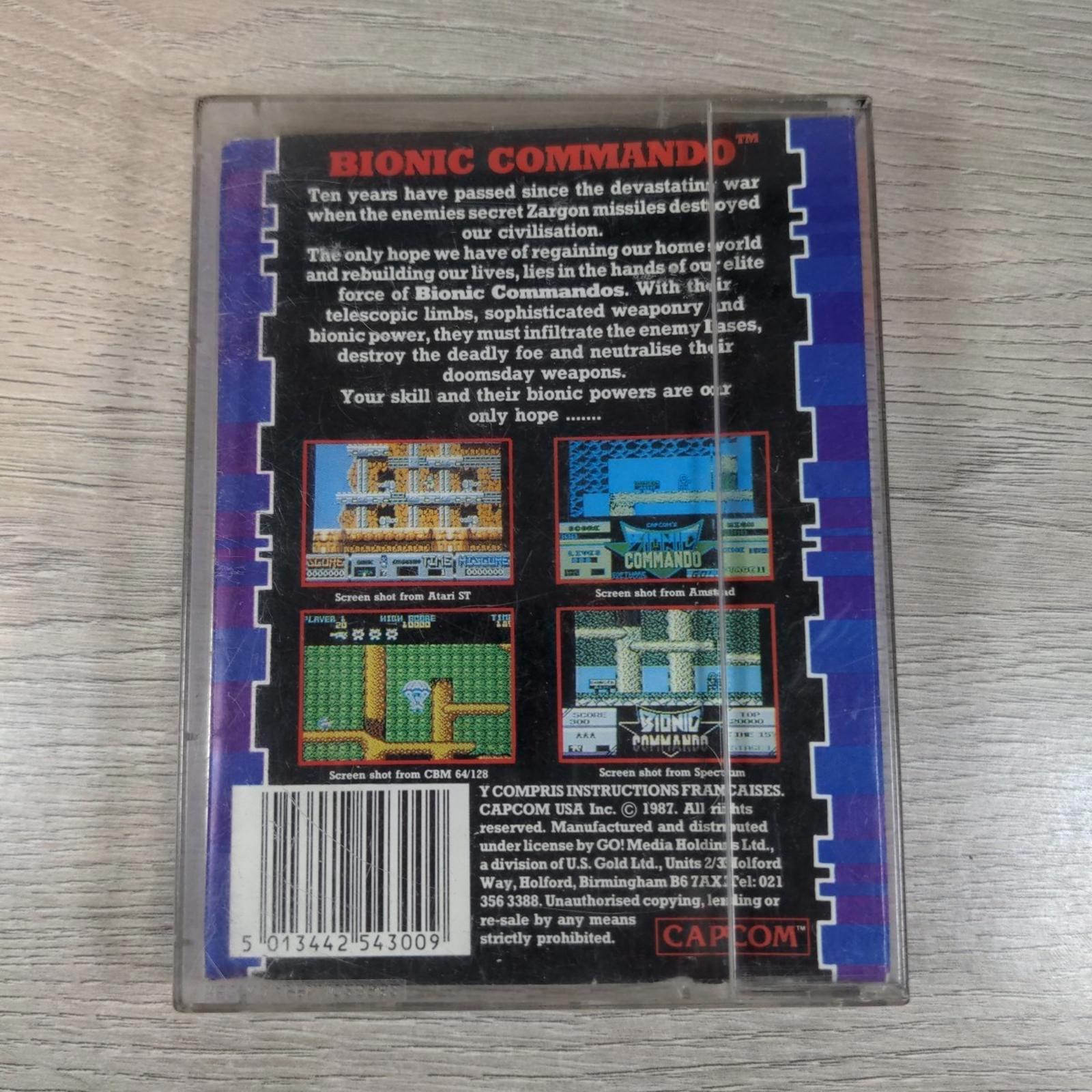 Bionic Commando ZX Spectrum 48/128K Game Casstette Capcom Tested & Working CIB