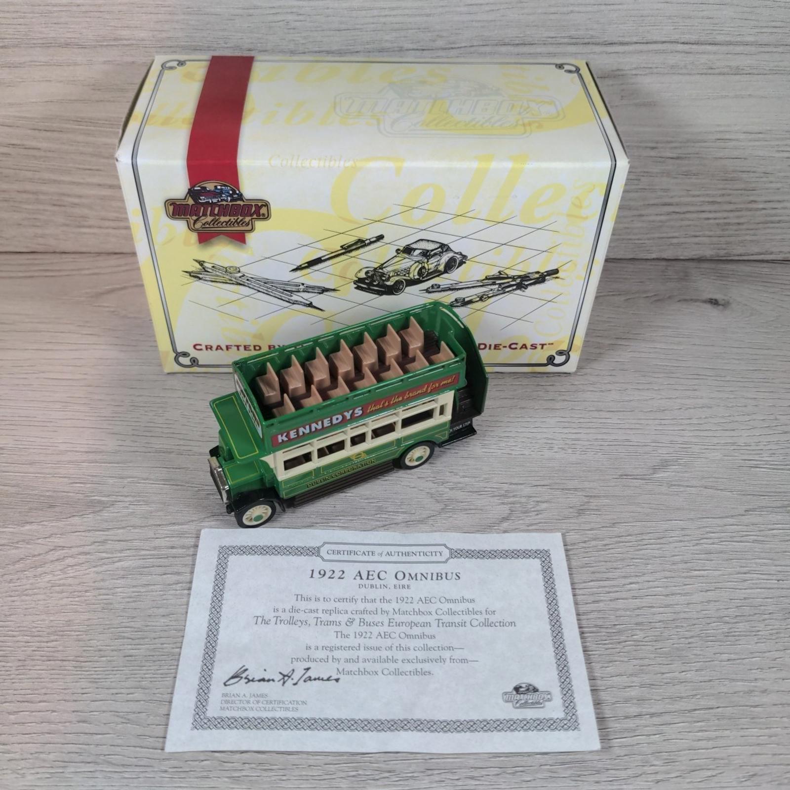 Matchbox Collectables 1922 AEC Omnibus Diecast Model YET05-M 1995 Vintage Bus