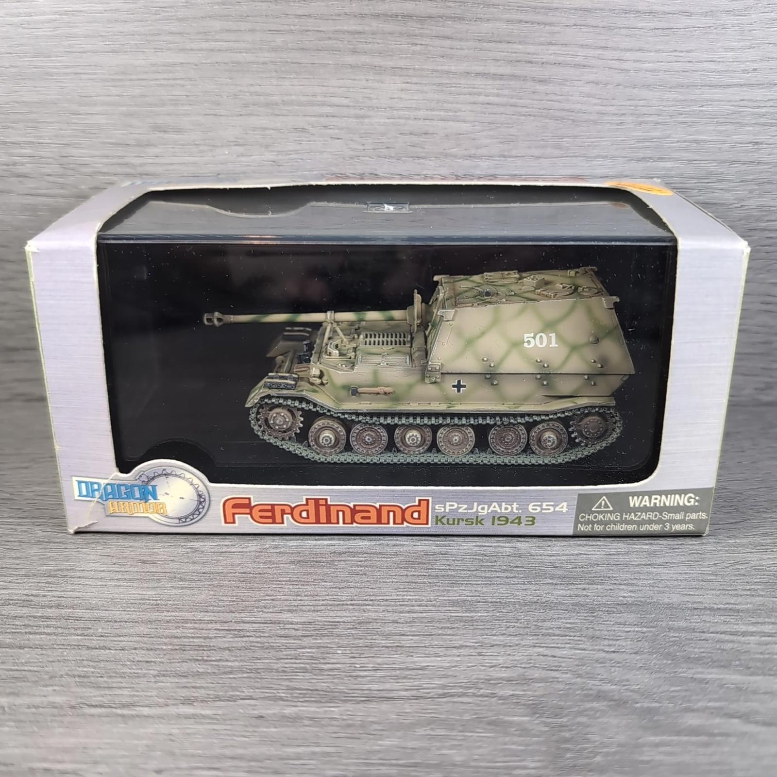 Dragon Armor Ferdinand sPzJgAbt.654 Kursk 1943 1:72 Scale Model - Retrorama UK