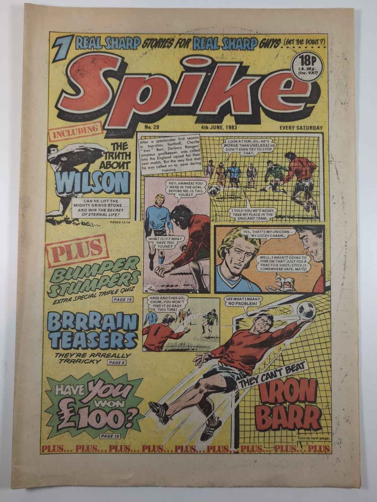 Spike Comic Issue No. 20 June 4th 1983 D.C Thomson Vintage Retro Comic