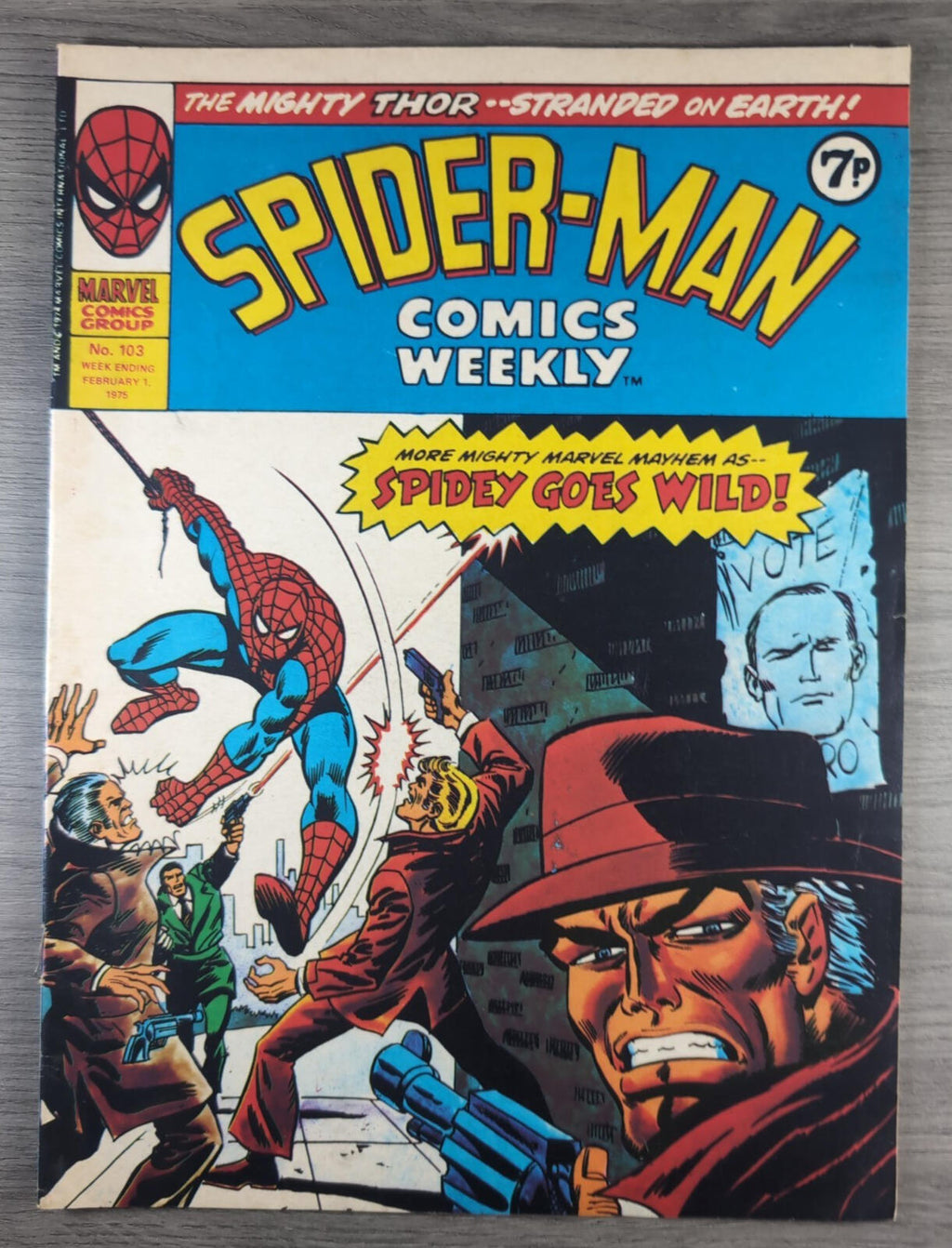 Spider-Man Comics Weekly No 103 Marvel Comics UK 1st February 1975 Vintage Comic