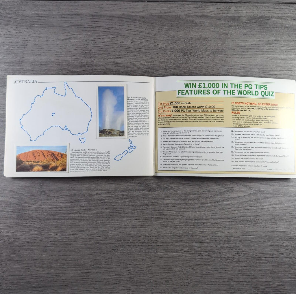 Brooke Bond Tea Picture Cards Album Features Of The World Complete Set