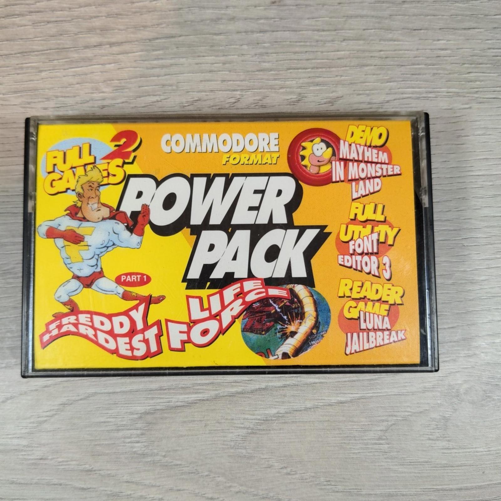The CF Power Pack Tape 38 Commodore 64 C64 Video Game Cassette Tested & Working