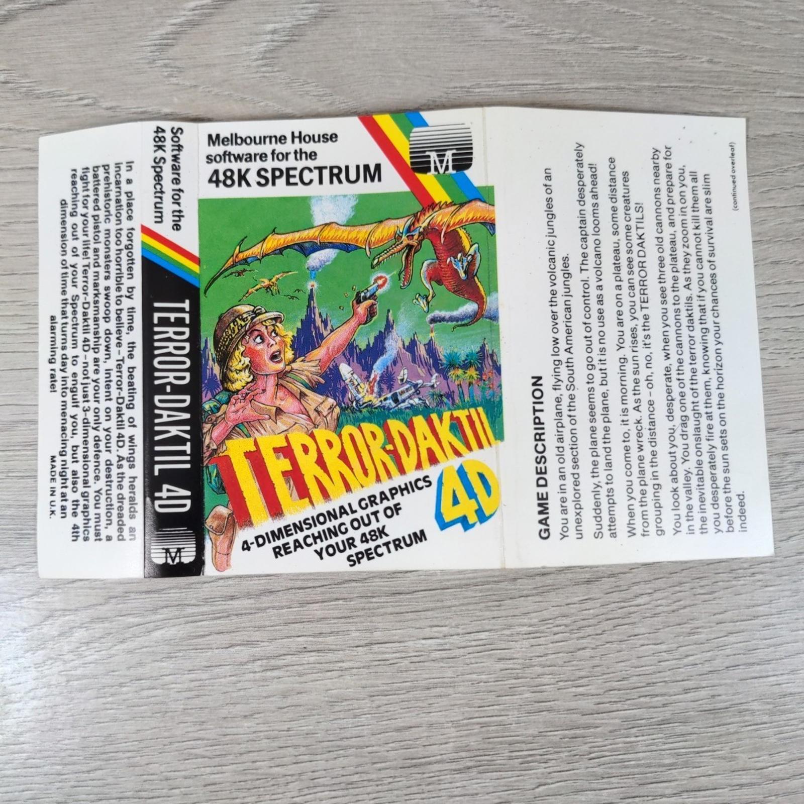 Terror-Daktil 4D ZX Spectrum 48K Game Cassette Melbourne House Tested & Working - Retrorama UK
