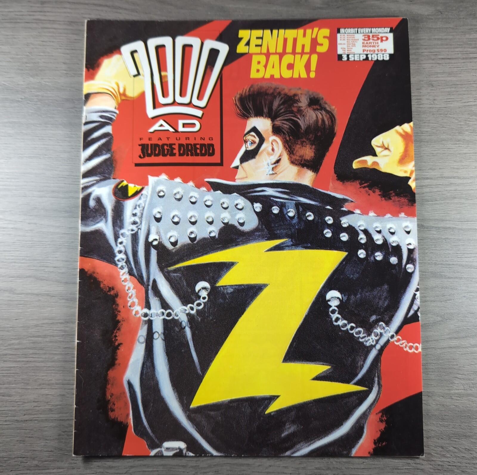 2000AD Prog 590 Featuring Judge Dredd 3rd September 1988 Vintage Comic