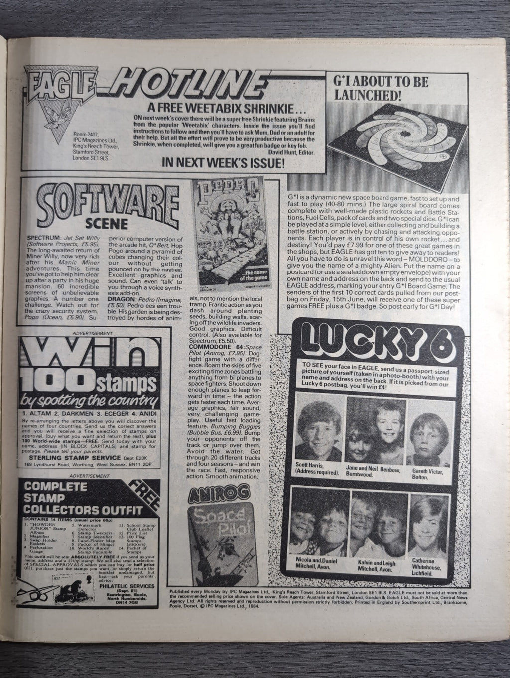Eagle Comic Issue 9th June 1984 Vintage Retro UK Comic