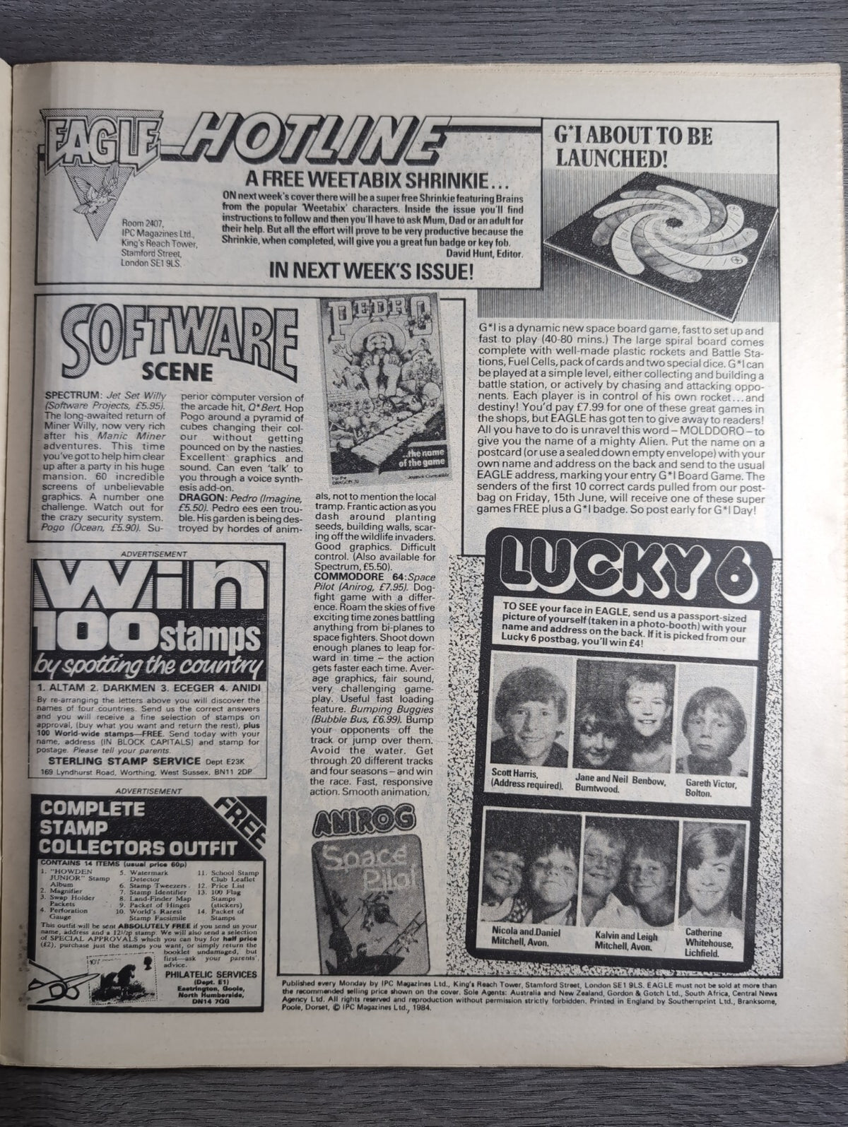 Eagle Comic Issue 9th June 1984 Vintage Retro UK Comic