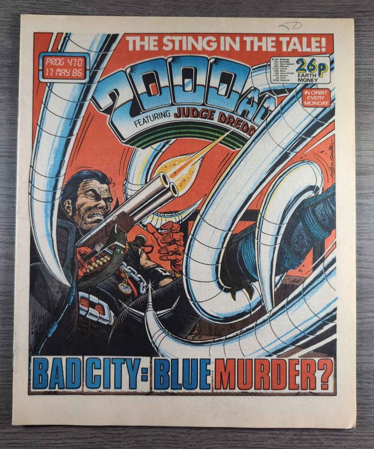 2000AD Prog 470 Featuring Judge Dread Comic 17th May 1986 Vintage Retro Comic