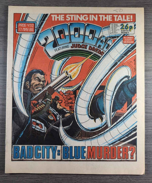 2000AD Prog 470 Featuring Judge Dread Comic 17th May 1986 Vintage Retro Comic