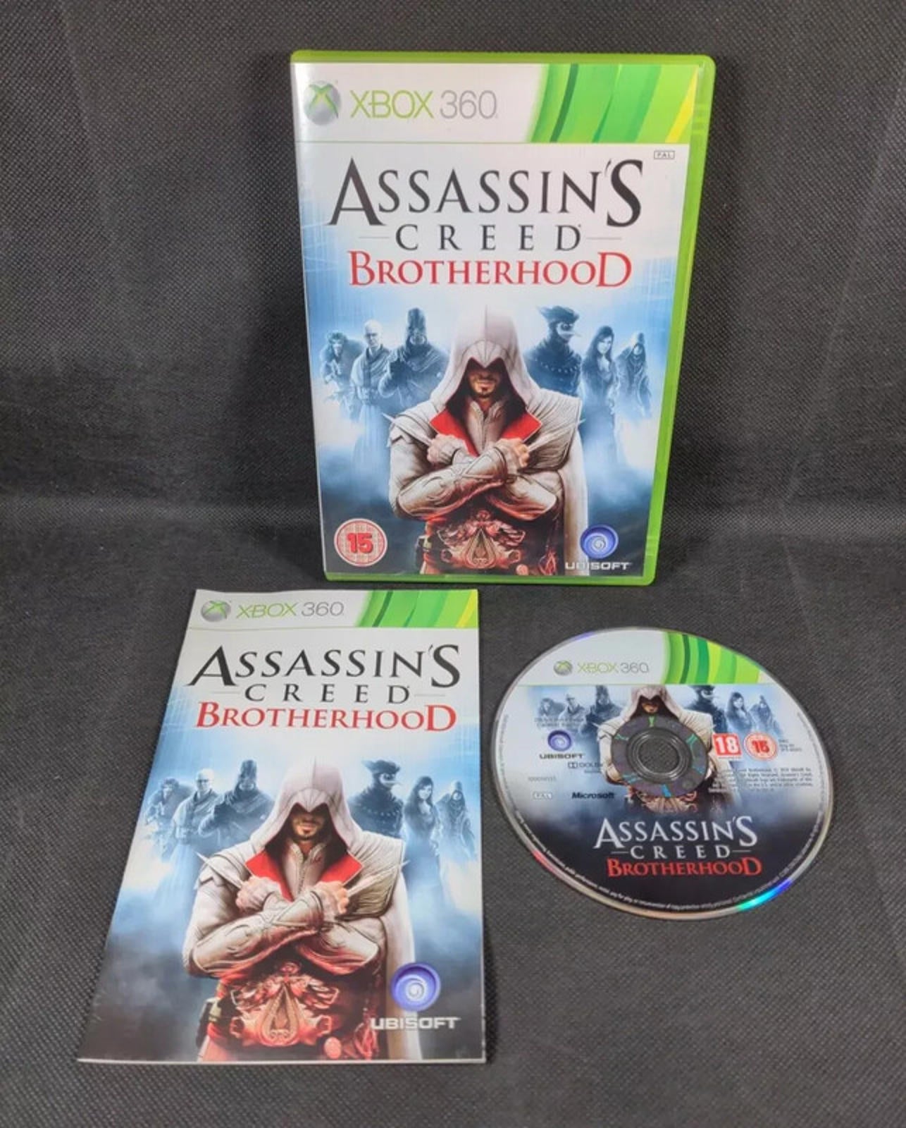 Assassins Creed Brotherhood Microsoft Xbox 360 Game + Manual