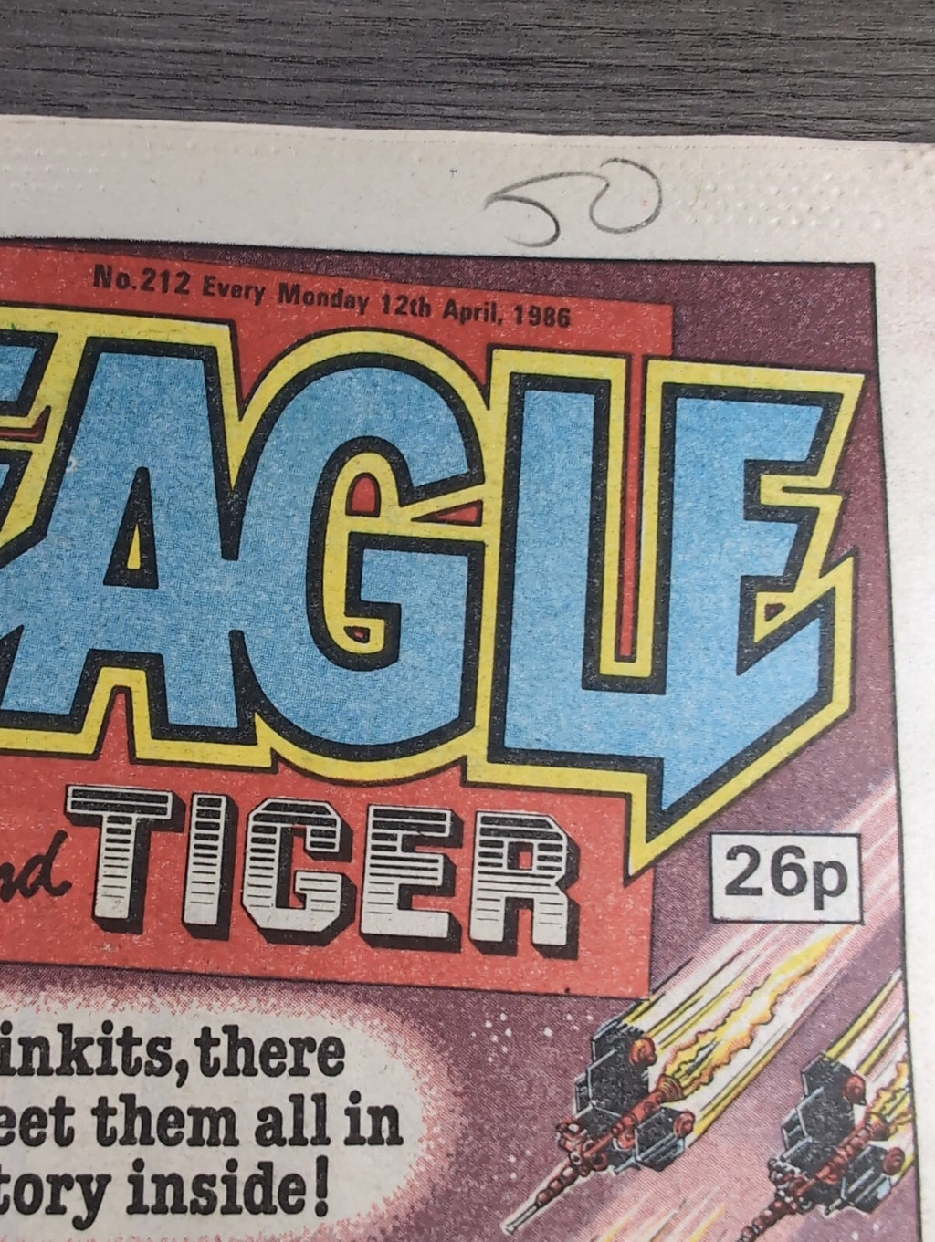 Eagle Comic Issue No. 212 12th April 1988 Includes Poster Vintage Retro UK Comic