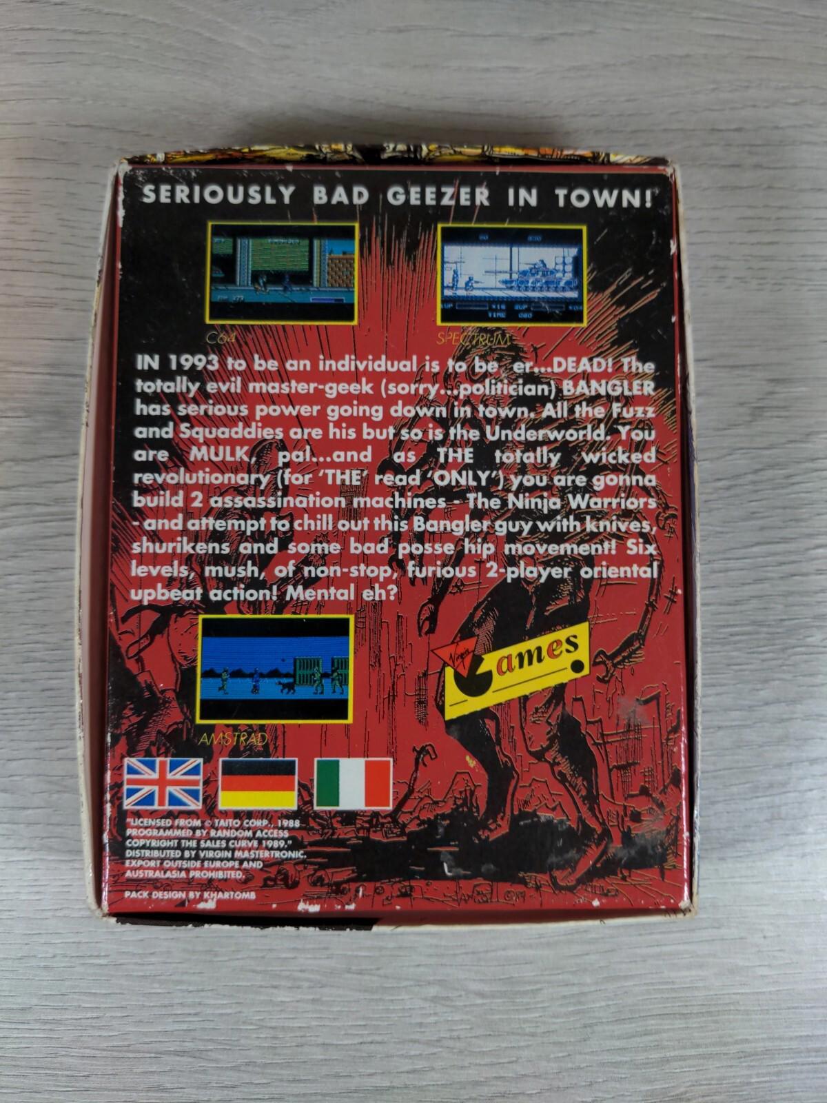 The Ninja Warriors ZX Spectrum 48K 128K Video Game Cassette Tested & Working