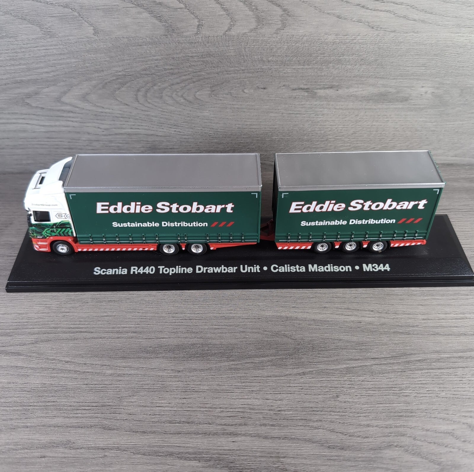 Atlas Editions Eddie Stobart Scania R440 Topline Drawbar Calista Madison M344