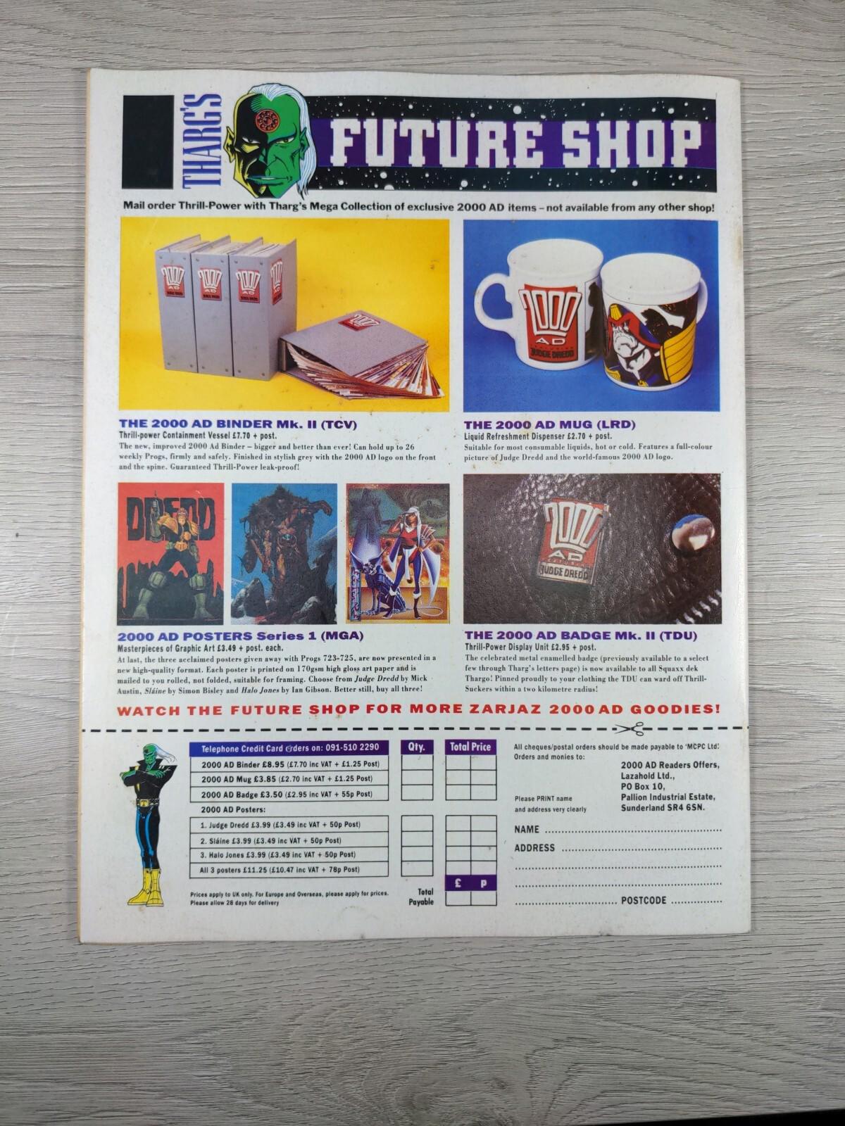 2000AD Featuring Judge Dredd Prog 747 September 1991 Vintage Comic - Retrorama UK