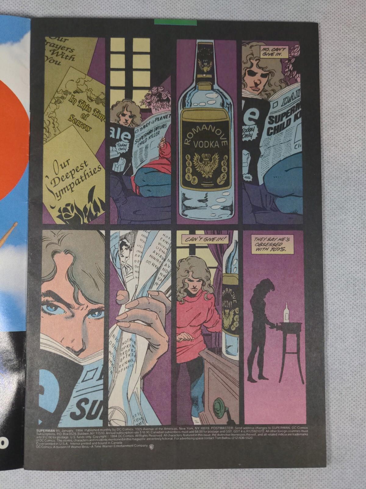 DC Comics Superman #85 January 1994 Vintage Comic - Retrorama UK