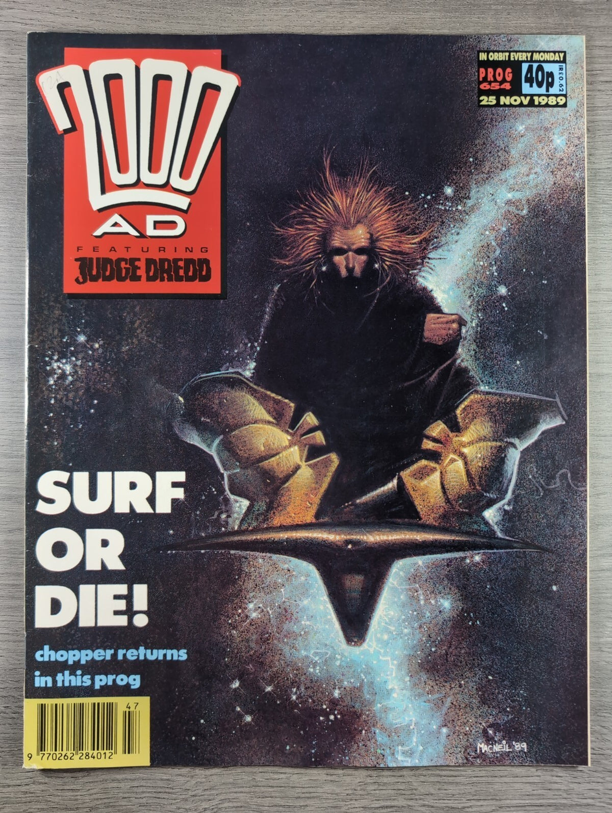 2000AD Prog 654 Featuring Judge Dread Comic 25th Nov 1989 Vintage Retro Comic - Retrorama UK