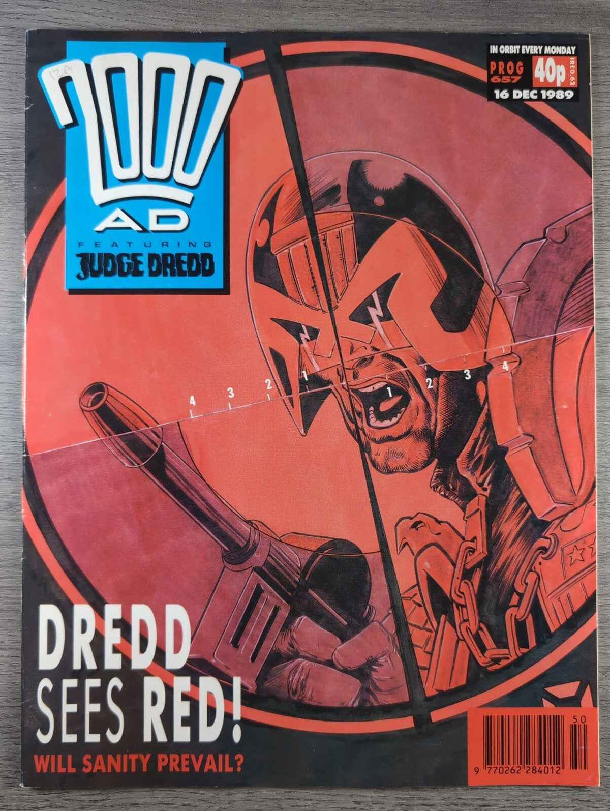 2000AD Prog 657 Featuring Judge Dredd Comic 16th Dec 1989 Vintage Retro Comic
