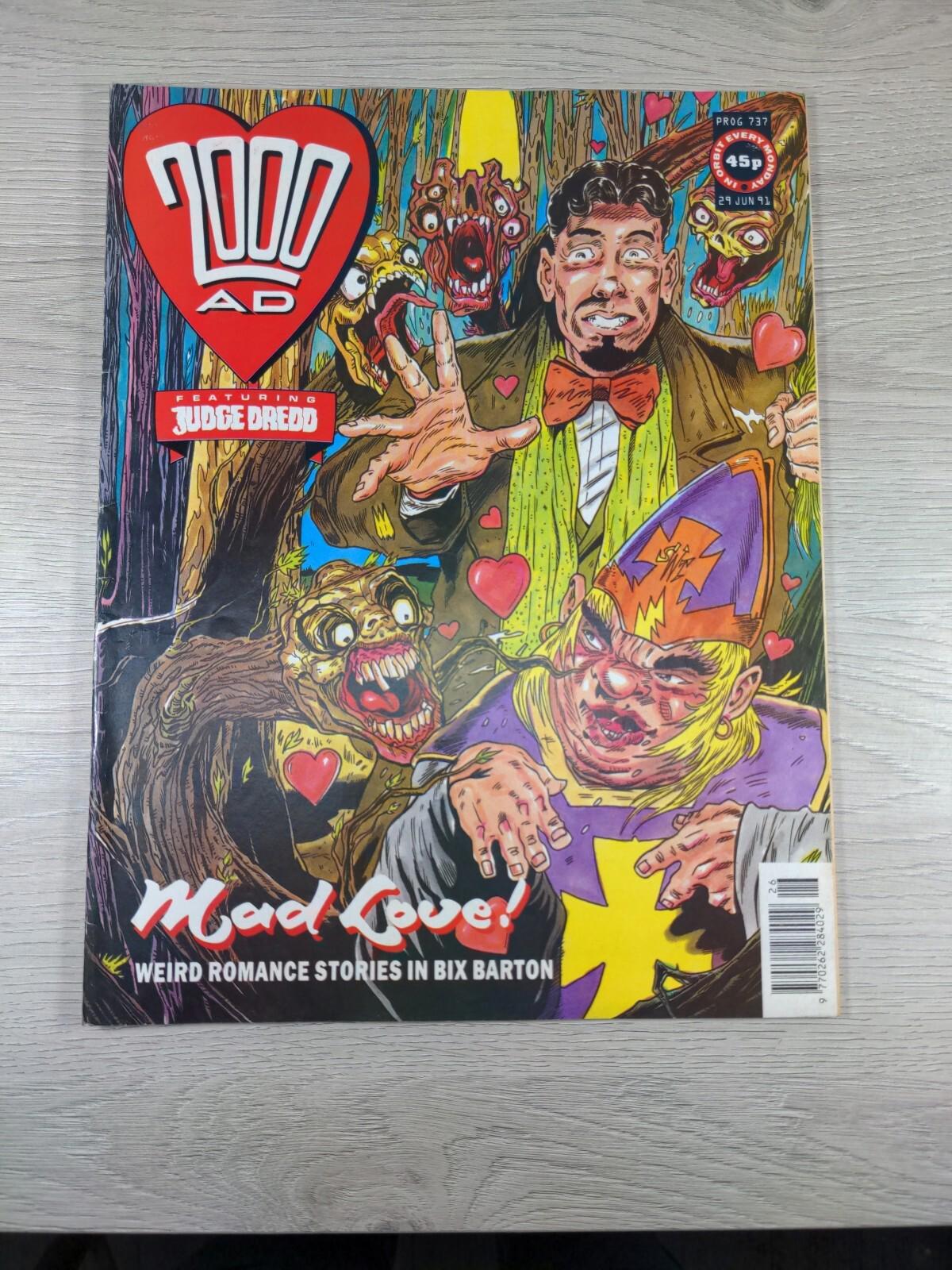 2000AD Featuring Judge Dredd Prog 737 June 1991  Vintage Comic